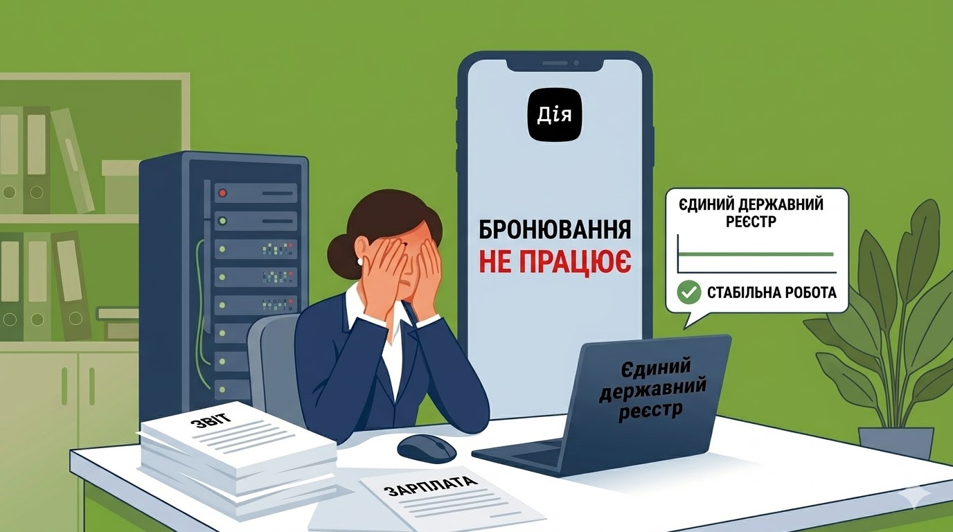 Бронювання працівників в Дії не працює: причина недоступності - нестабільна робота ЄДР
