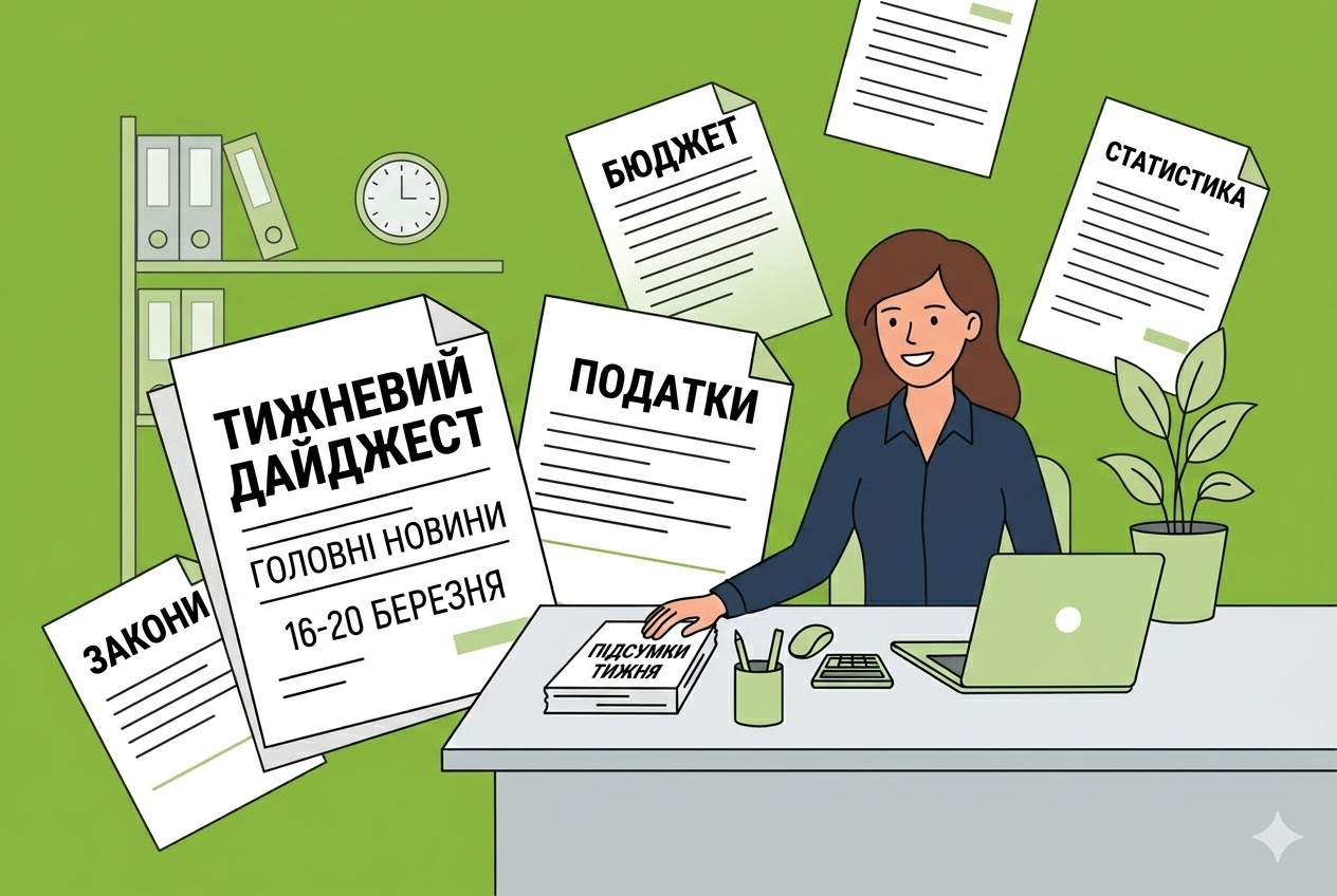 Дайджест «Дебет-Кредит» за тиждень: головні бухгалтерські новини за 16-20 березня